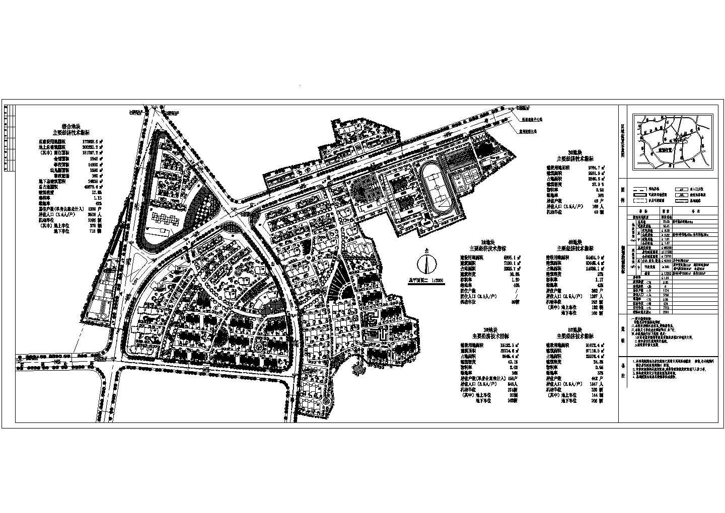 总建设用地177958.5平米小区规划总平面图