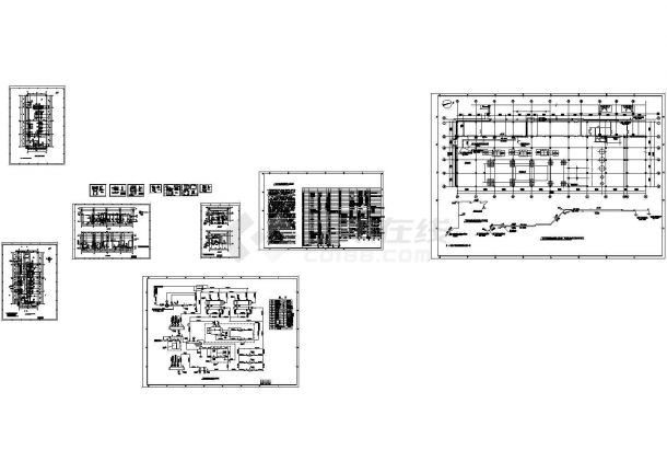 某地区某厂采暖加热站全套暖通设计CAD施工图（共14张）-图一
