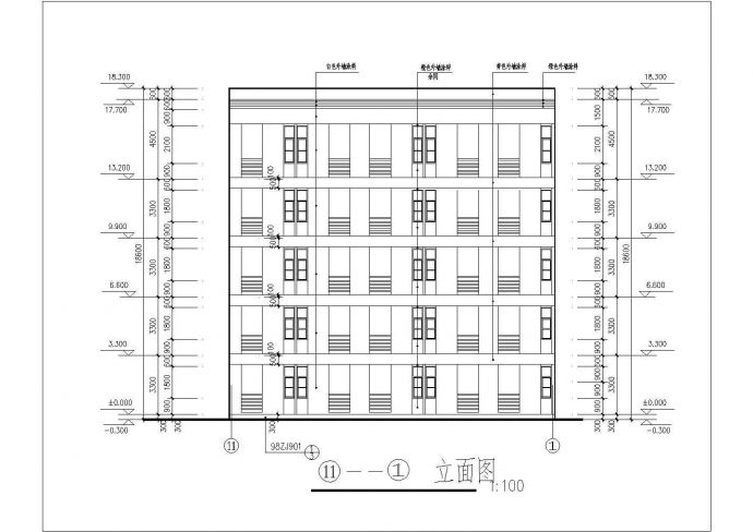 某地五层宿舍综合楼详细建筑设计图_图1