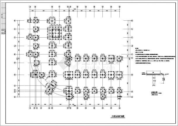 某地六层框架结构厂房车间结构方案图-图一
