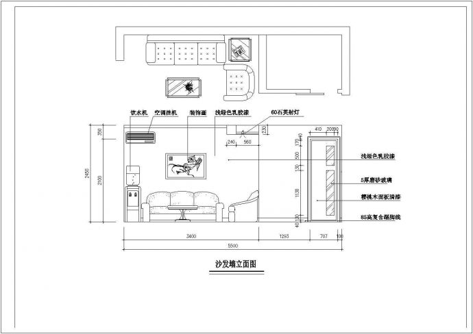 经典跃层家装室内设计cad施工方案图_图1