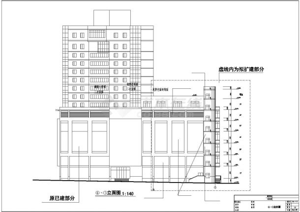 某地区百货大楼建筑施工CAD图纸-图一