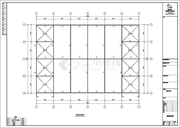 某地区泉港工程钢结构建筑CAD图-图二