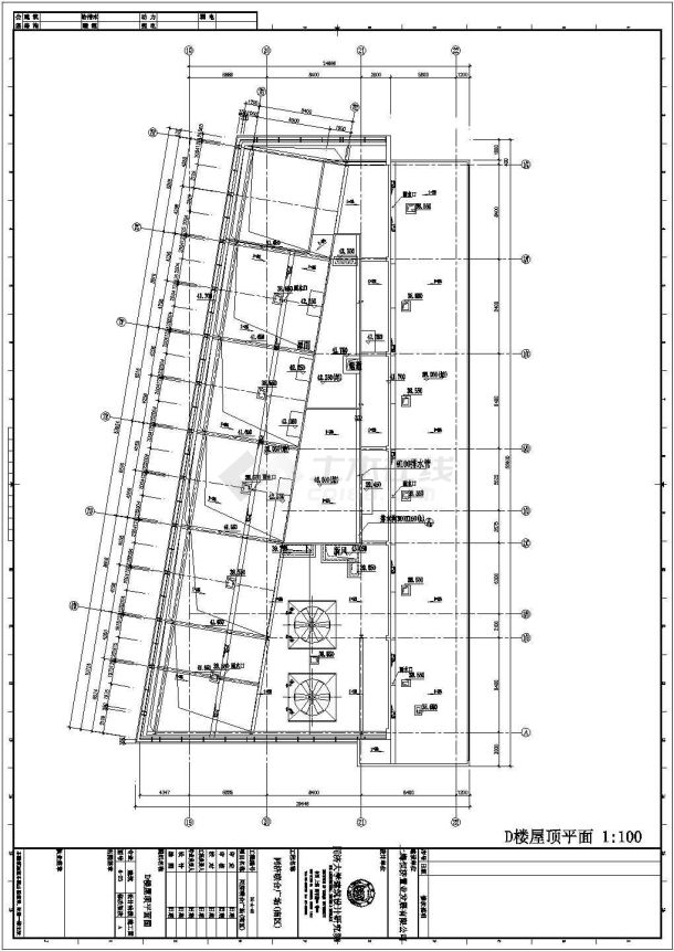 同济大厦B楼二十二层卫生间平面施工cad图，共六张-图一