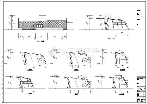 某地详细使用的钢结构售楼处建筑施工图-图二