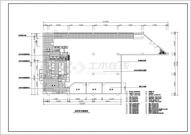 某著名热销火锅店装修设计cad施工图纸-图一