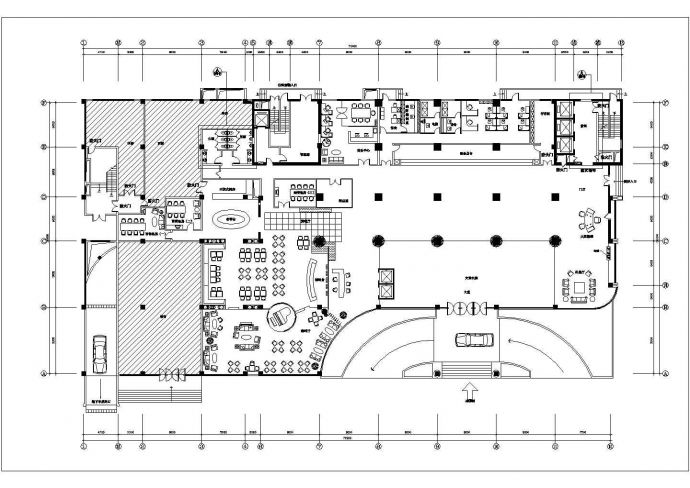某五星级酒店大堂装修cad方案设计平面施工图_图1