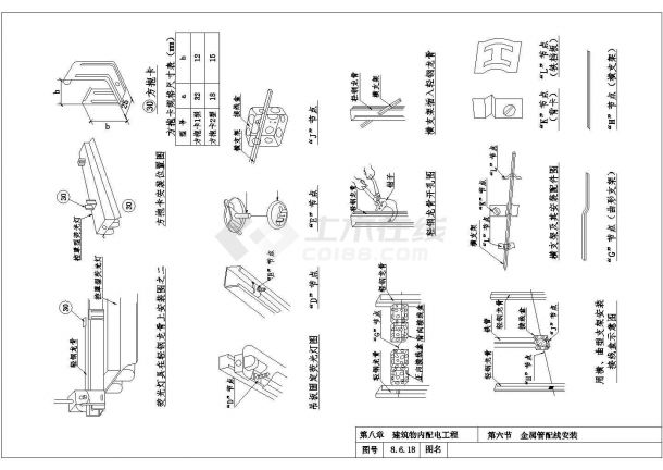 10KV变电所8-6金属管配线电气cad设计图纸-图二
