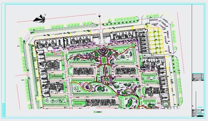 某住宅小区园林绿化规划设计图_图1