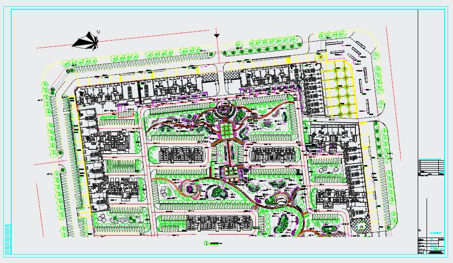 某住宅小区园林绿化规划设计图