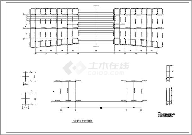 某地区新生教学楼工程设计CAD图-图一