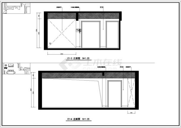 某地高档小区房型精装修设计规划施工图-图二