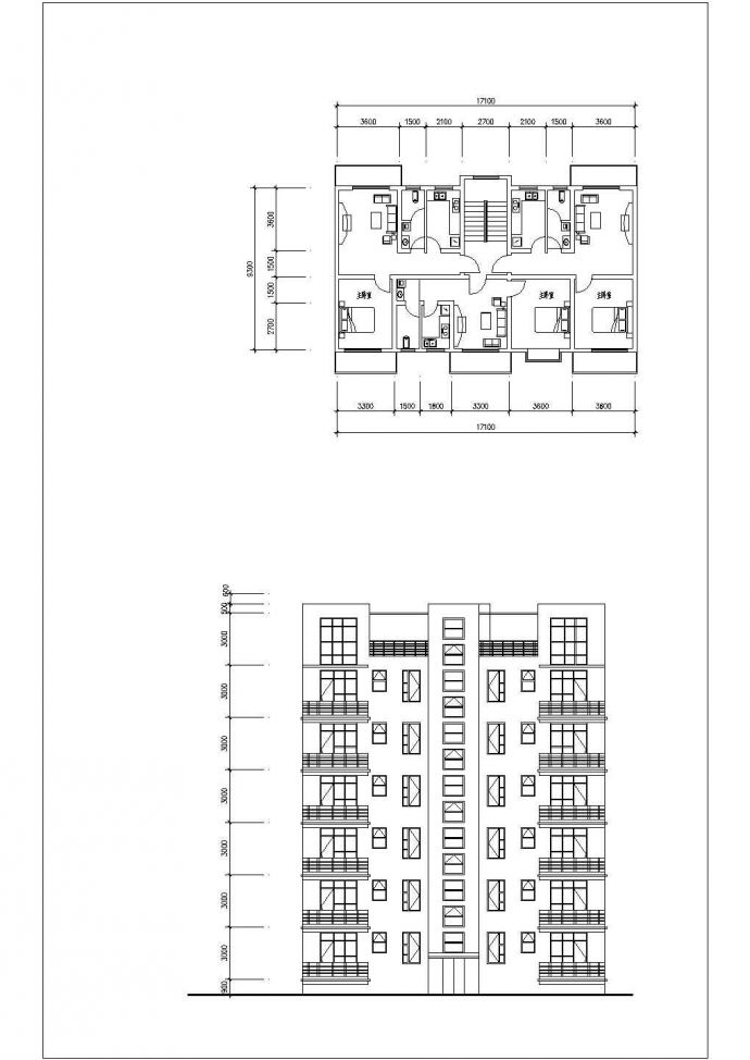 某南方城市欧式公寓建筑设计施工图_图1