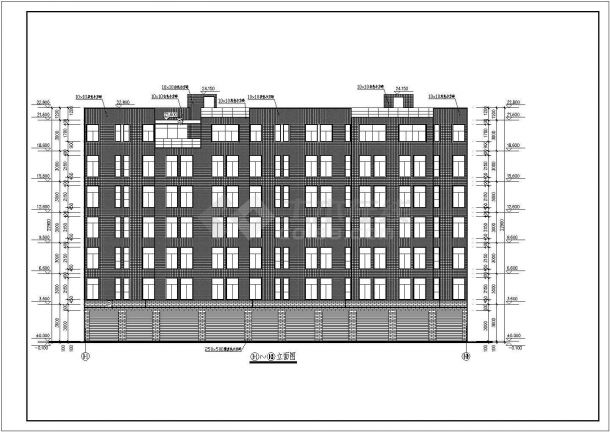 某地中学教师公寓楼建筑施工设计图-图二