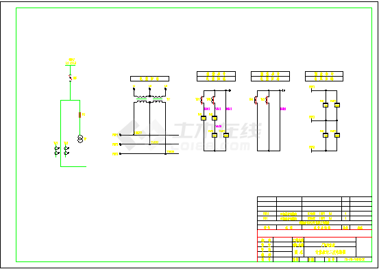 某厂区变电所高低压成套cad图纸-图二