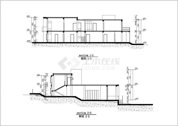 某地高速公路收费站单体建筑设计图（含效果图）-图一