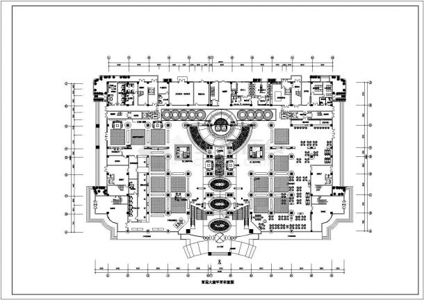 某地大型假日广场建筑图（共16张）-图一