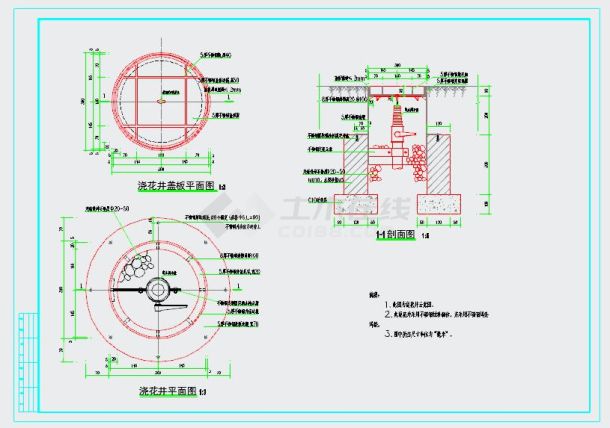 某住宅小区绿化景观全套施工图-图一