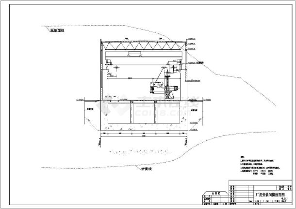 某3x17.5MW水电站发电厂房结构布置图-图二