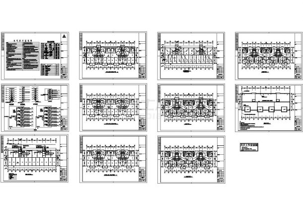 某地上五层住宅楼电气设计CAD图纸，共10张图纸-图一