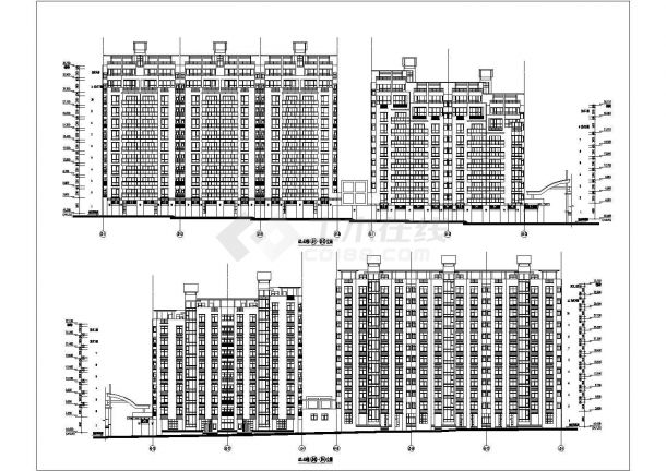 十六层商场及住宅综合楼建筑设计图-图一