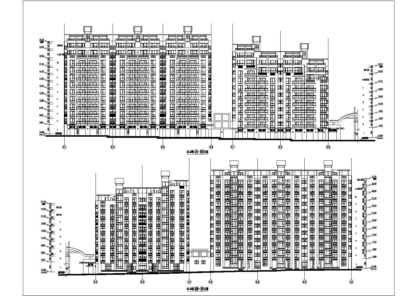 十六层商场及住宅综合楼建筑设计图