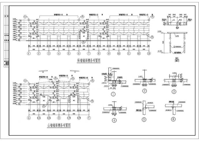 上海某公司钢结构车间结构设计施工图_图1
