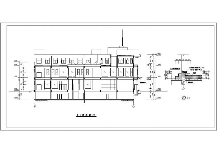 大型商场建筑结构施工全套方案设计平立面图纸_图1