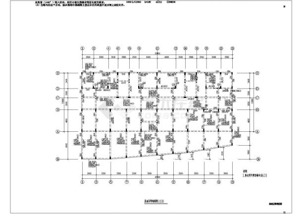 某地五层框架结构办公楼结构设计施工图-图二