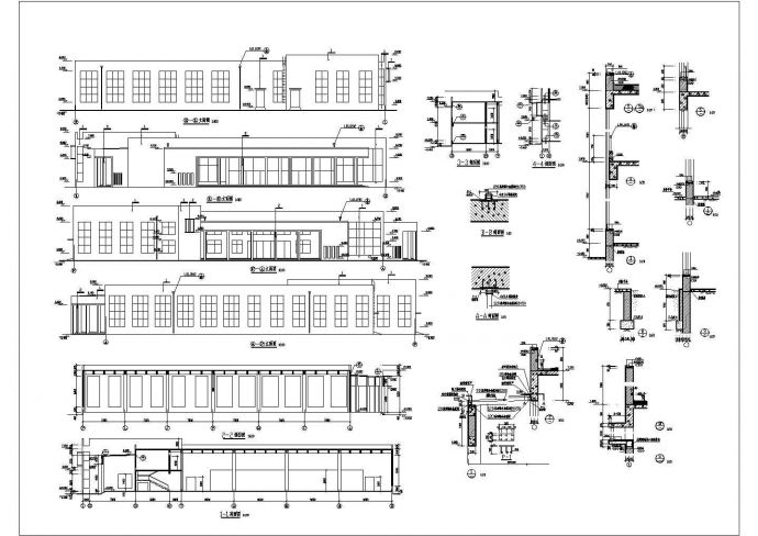 单层框架结构职工食堂建筑设计方案图_图1