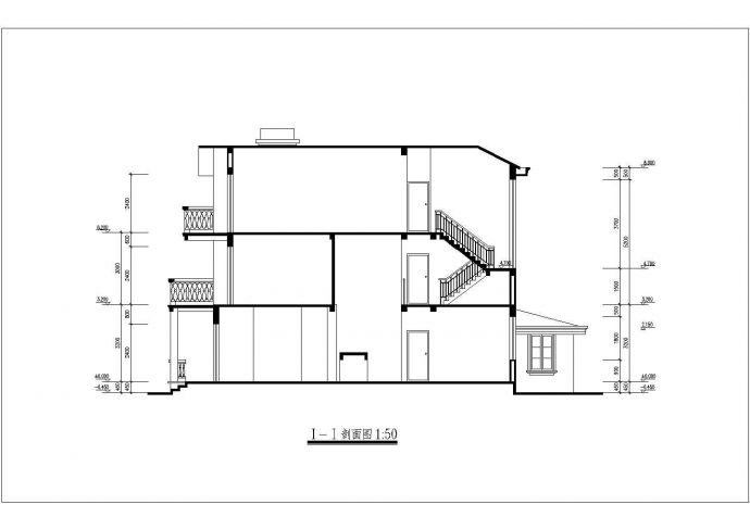 某地区别墅建筑设计方案图纸（共9张）_图1