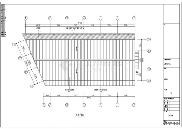 某工贸公司钢结构建筑结构CAD图纸-图一