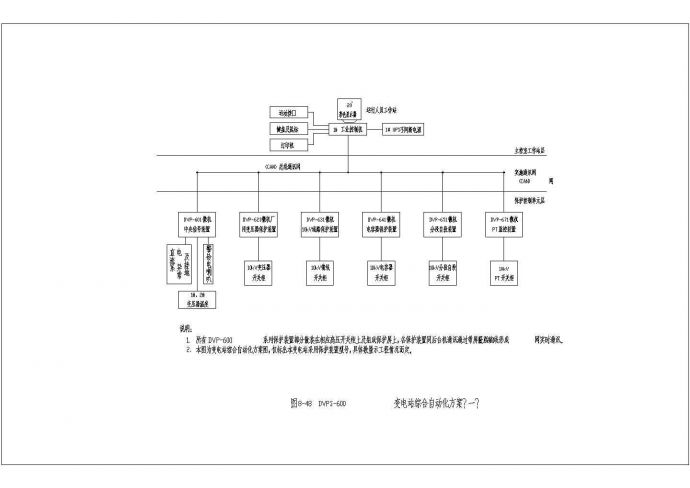 变压器微机电气保护监控二次电路图_图1