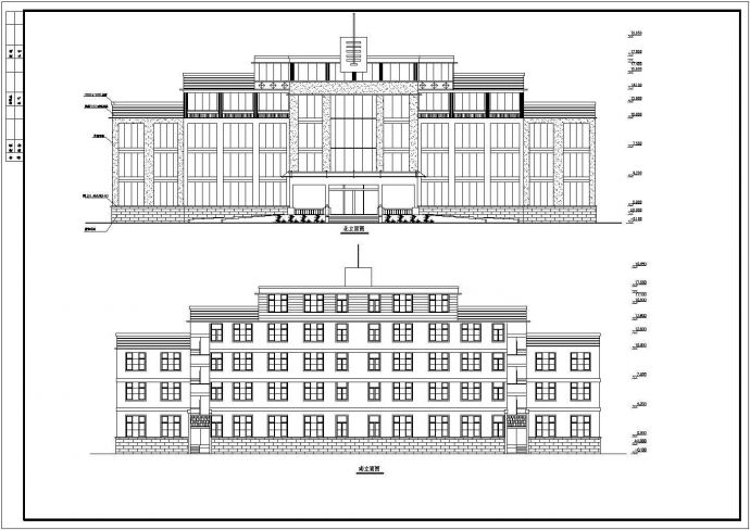 五层综合楼建筑详细施工CAD图纸_图1