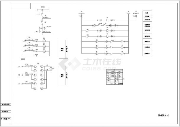 电容断路器电气设计原理CAD图纸-图一