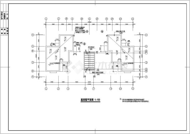 某设计院住宅楼建筑施工图（含设计说明）-图一