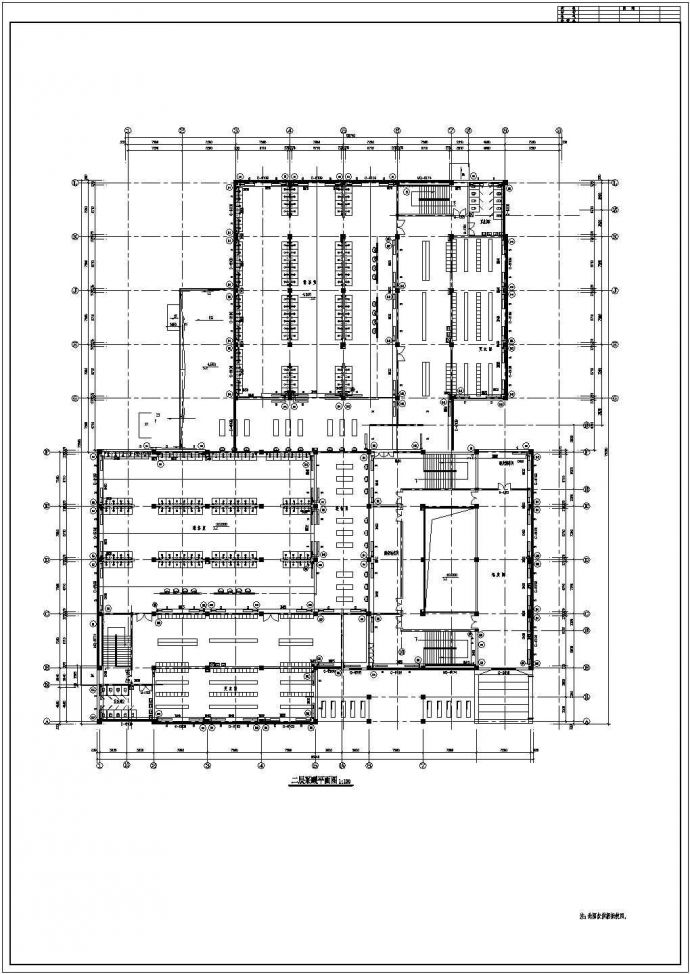 某地二层大学浴室采暖通风设计施工图_图1