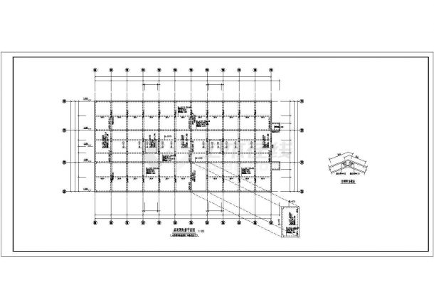 某小区框架结构半地下车库结构设计施工图-图一