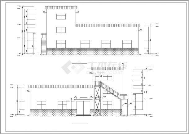某地二层钢框架结构厂房建筑结构施工图-图一