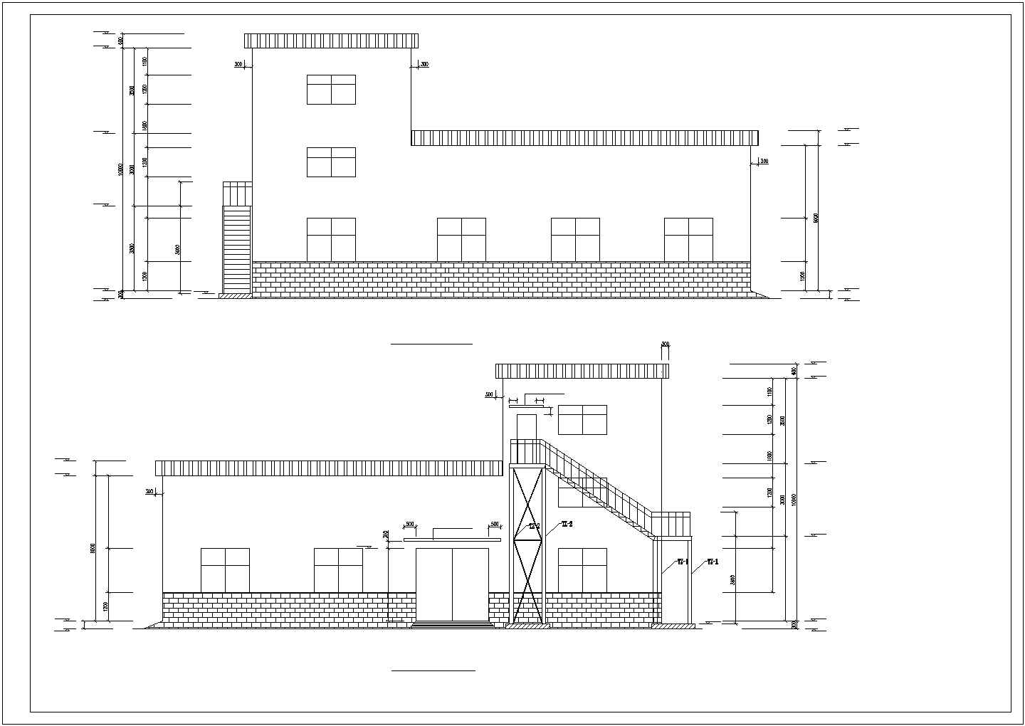 某地二层钢框架结构厂房建筑结构施工图