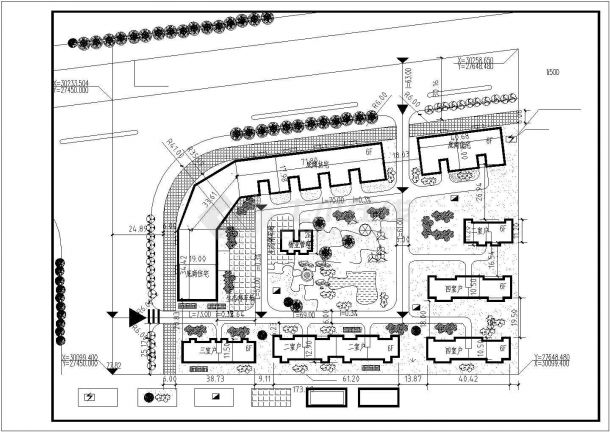 某居住区总规划平面设计CAD图纸-图一