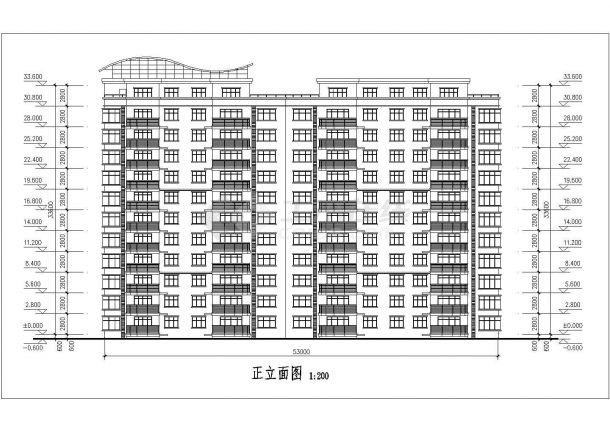 一套比较齐全的小高层住宅建筑设计方案图-图二