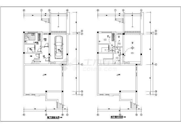 经典三层豪华别墅室内装修cad施工设计图纸-图二