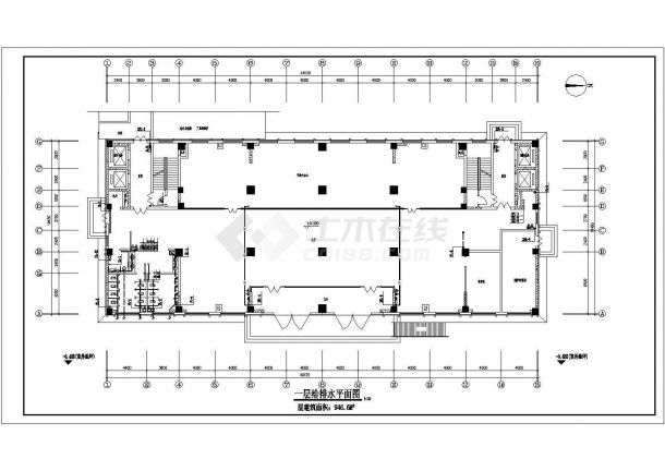 高层民用办公住宅楼给排水cad设计图-图一