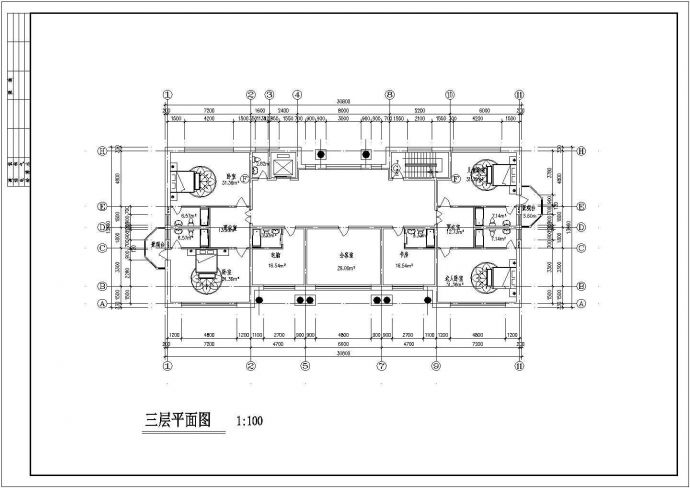 某地世财滨江音乐花园联体别墅建筑施工图（共9张）_图1