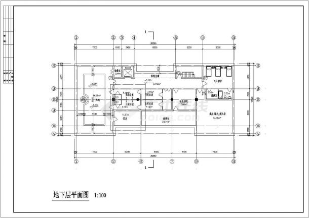 某地世财滨江音乐花园联体别墅建筑施工图（共9张）-图二
