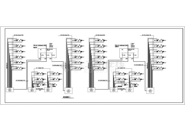 某八层住宅楼电气设计施工CAD图纸-图二