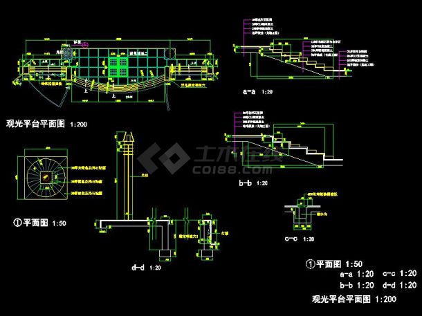 比较齐全的栈台平台园林设计图（共37张）-图二