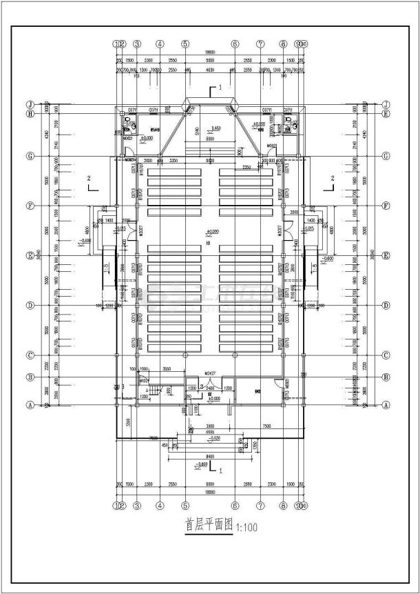 某地精美详细的二层教堂建筑施工图（含设计说明）-图二