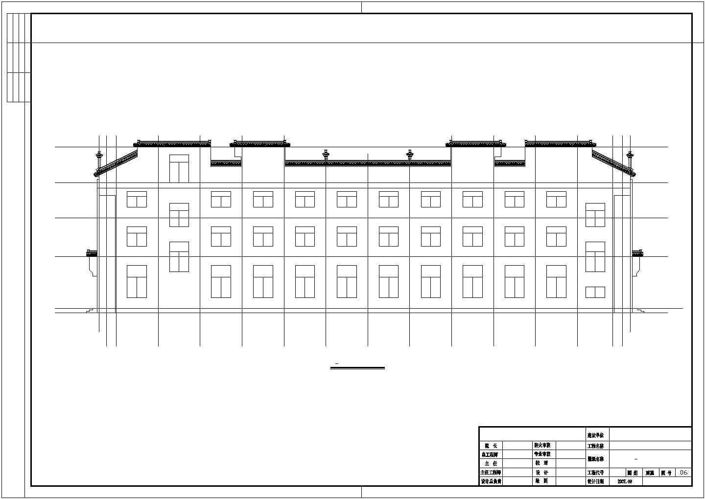 现代徽派宾馆建筑图（含设计说明）